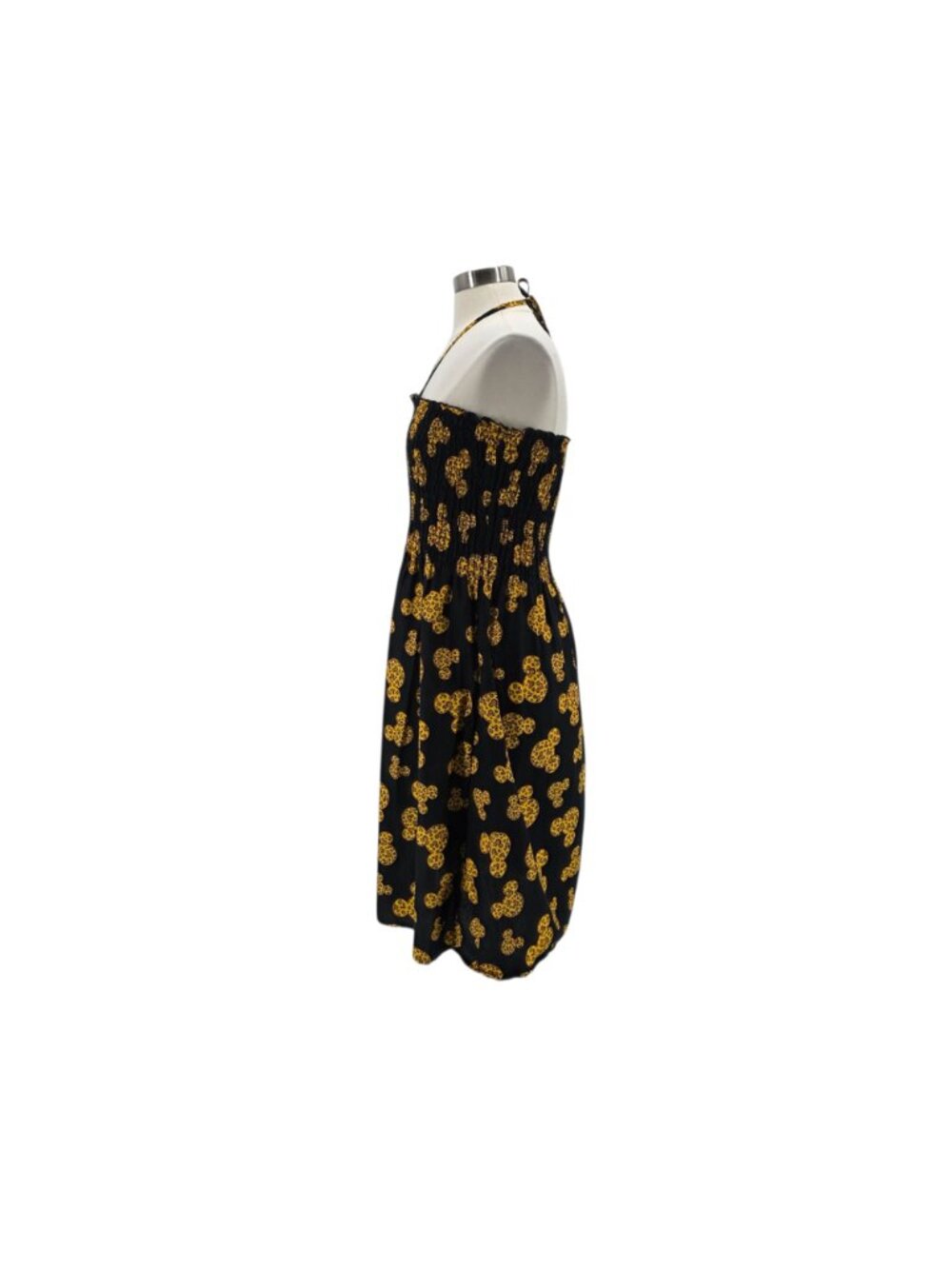Disney Parks Womens S/M Dress Mickey Mouse Animal Print Halter Smock Sundress - Picture 3 of 8